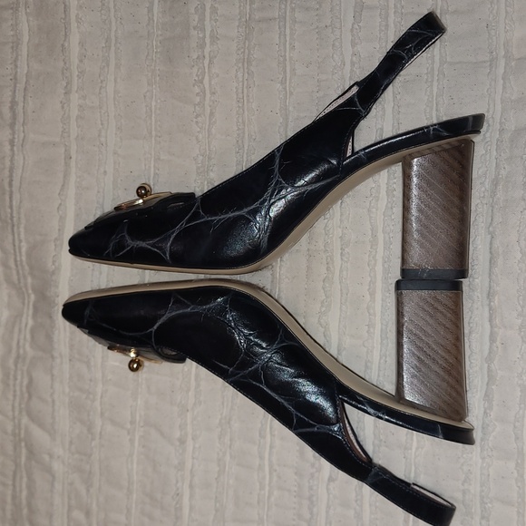 ESCADA☆Leather Sling back pump - Picture 5 of 10